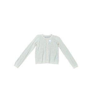 Gap Kids Ivory Pointelle Button-Up Cardigan Sweater Size M Cotton Blend